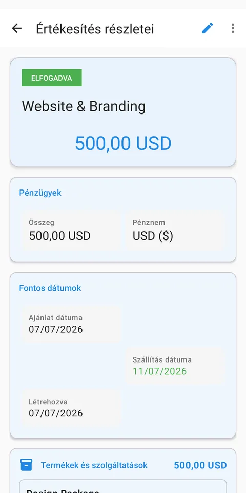 RÉSZLETEK, BEFIZETÉSEK ÉS KINTLÉVŐSÉGEK