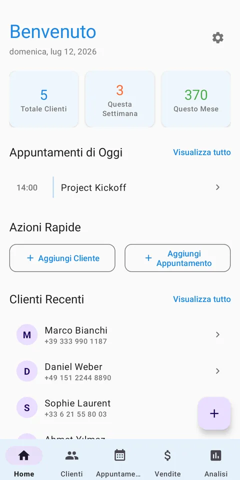 CRM: Clienti e Appuntamenti