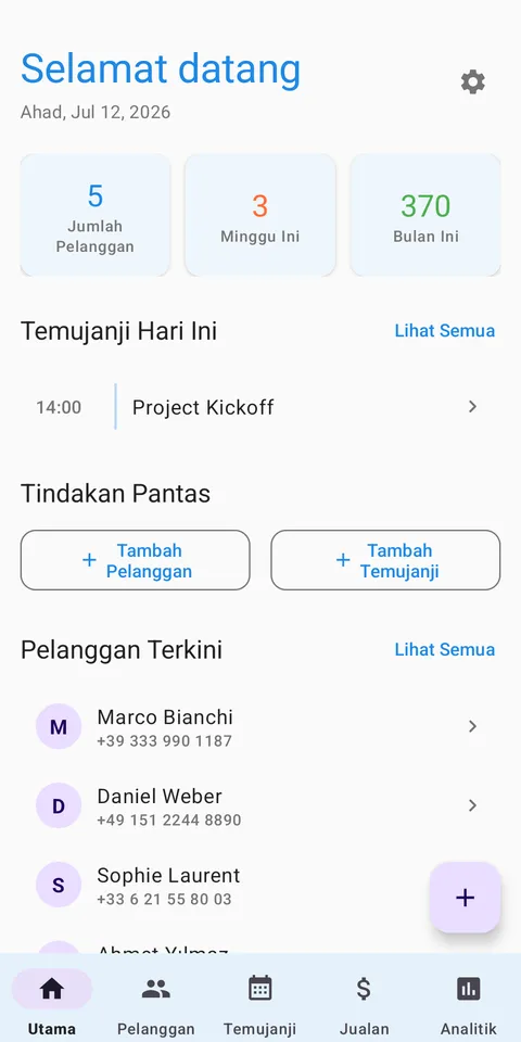 CRM Pelanggan & Temu Janji